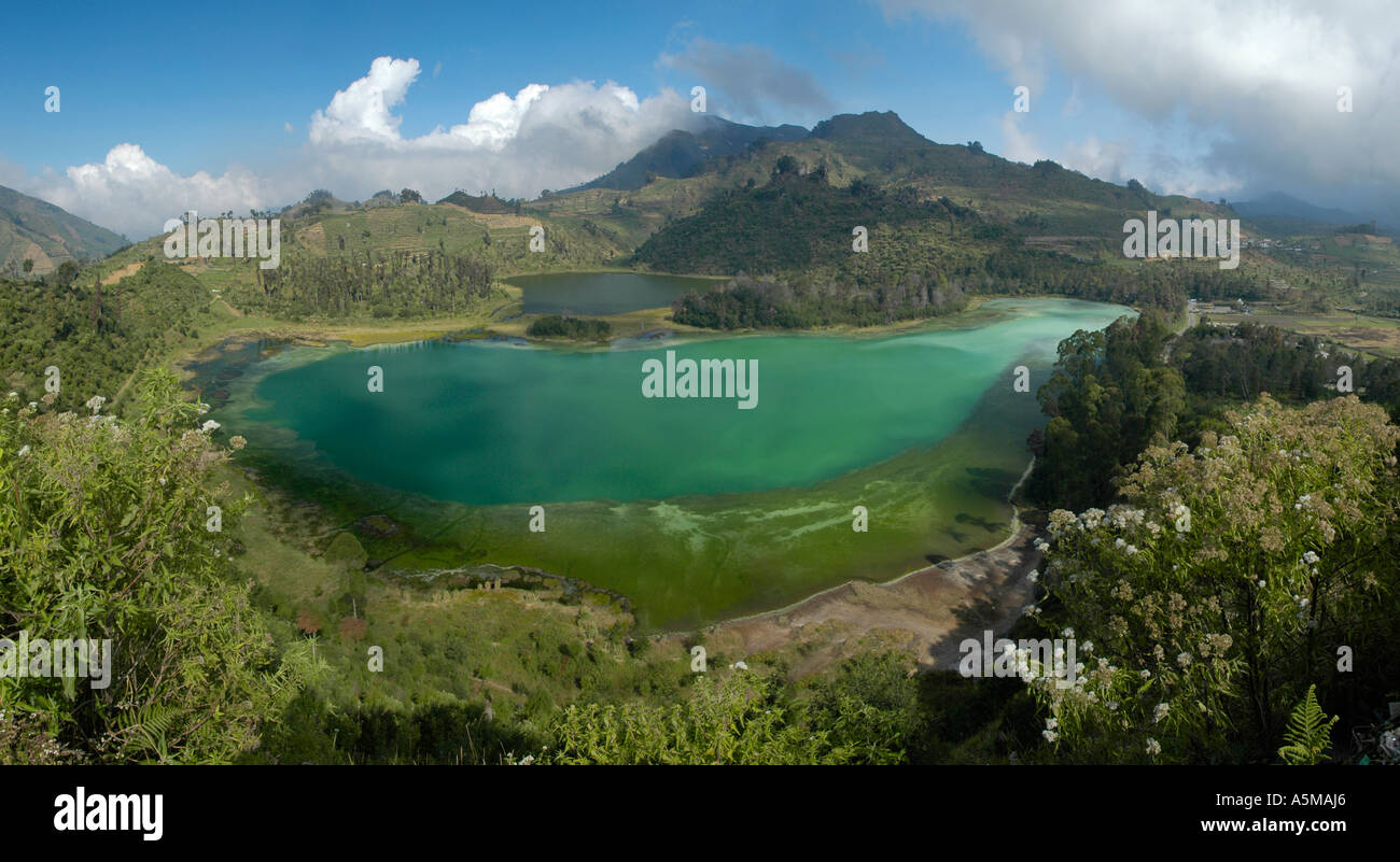 Telaga warna (lac de couleur) Banque D'Images