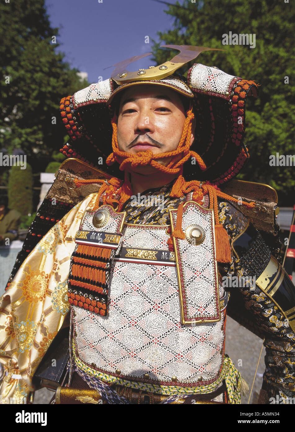 Samurai à reconstitution historique Asakusa Tokyo Japon Banque D'Images