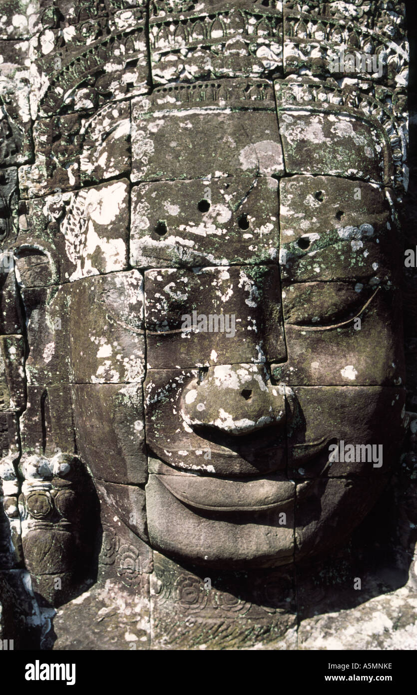 Temple Bayon Angkor Thom au Cambodge Banque D'Images