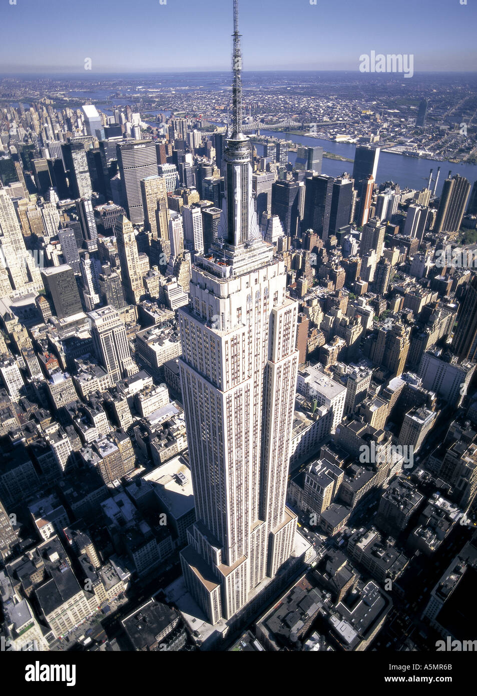 Vue aérienne de l'Empire State Building, New York USA Photo Stock Alamy