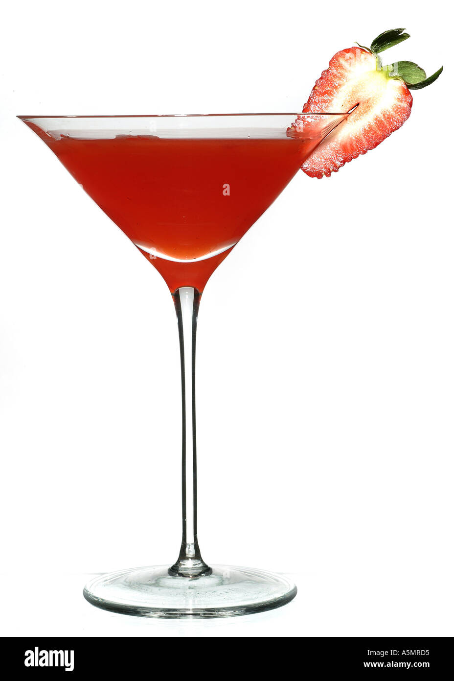 Cocktail martini fraise Banque D'Images