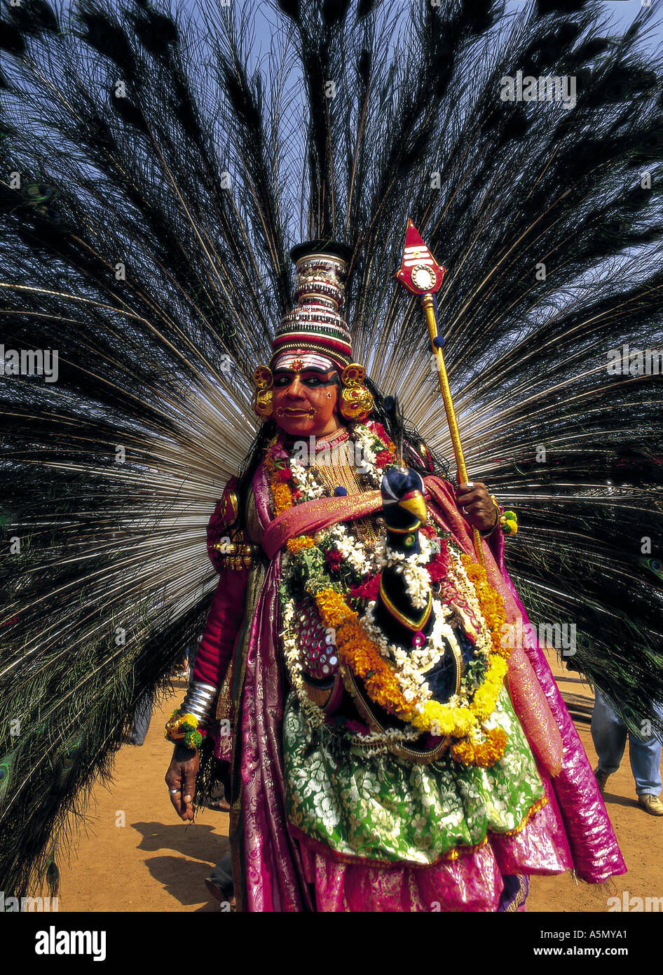 Trichur danseur de Kathakali Kerala Inde du Sud Banque D'Images