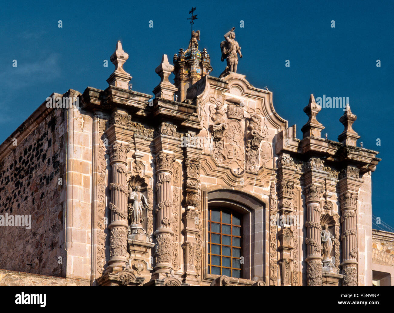 Portail latéral de la cathédrale de Durango, Mexique Banque D'Images