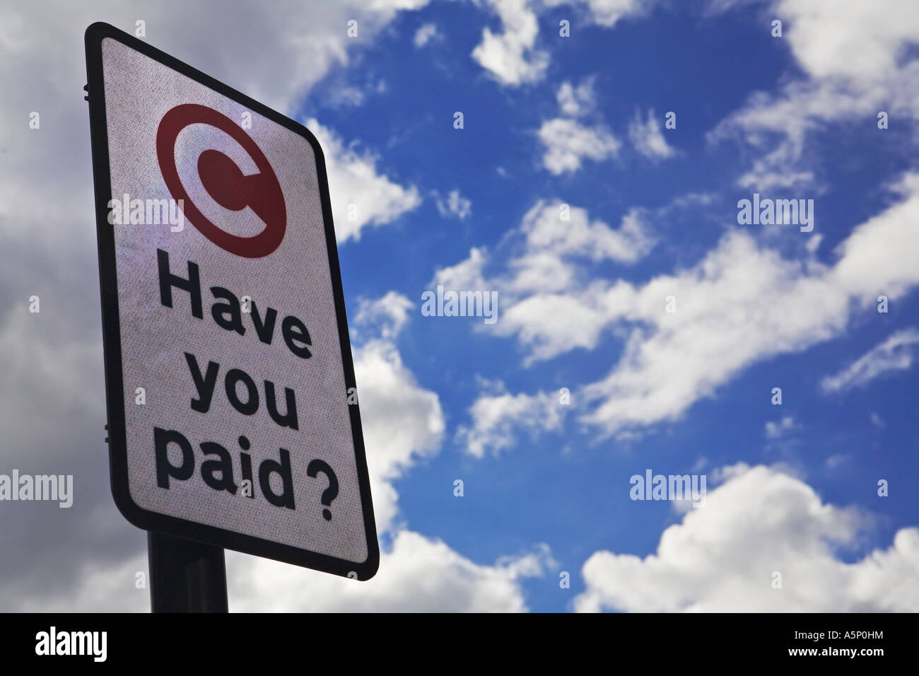 Congestion charge signe à Elephant Castle Londres Banque D'Images