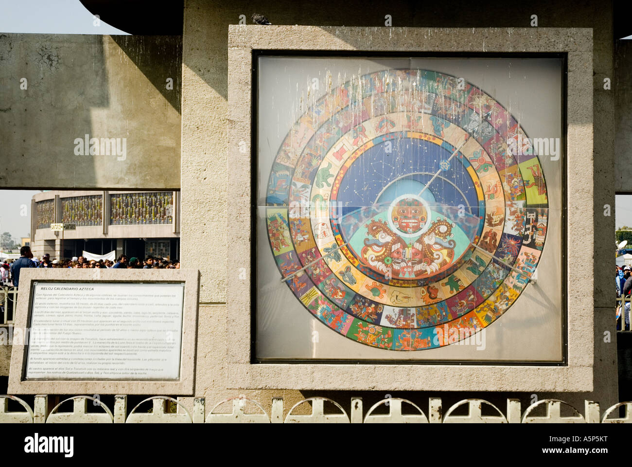 Calendrier aztèque - La Vierge de Guadalupe - mexico Banque D'Images