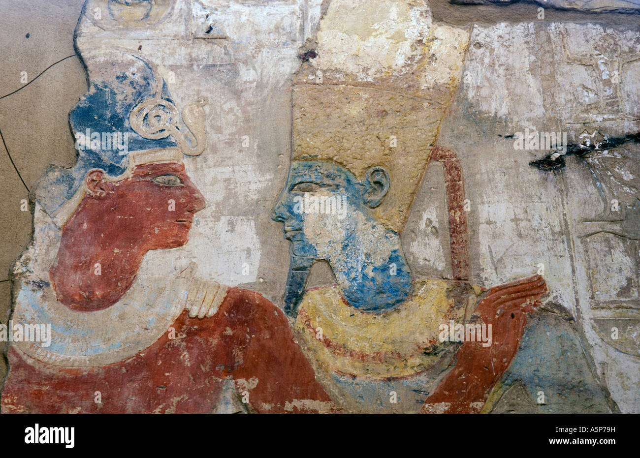 Bas-relief, Abou Simbel, Egypte Banque D'Images