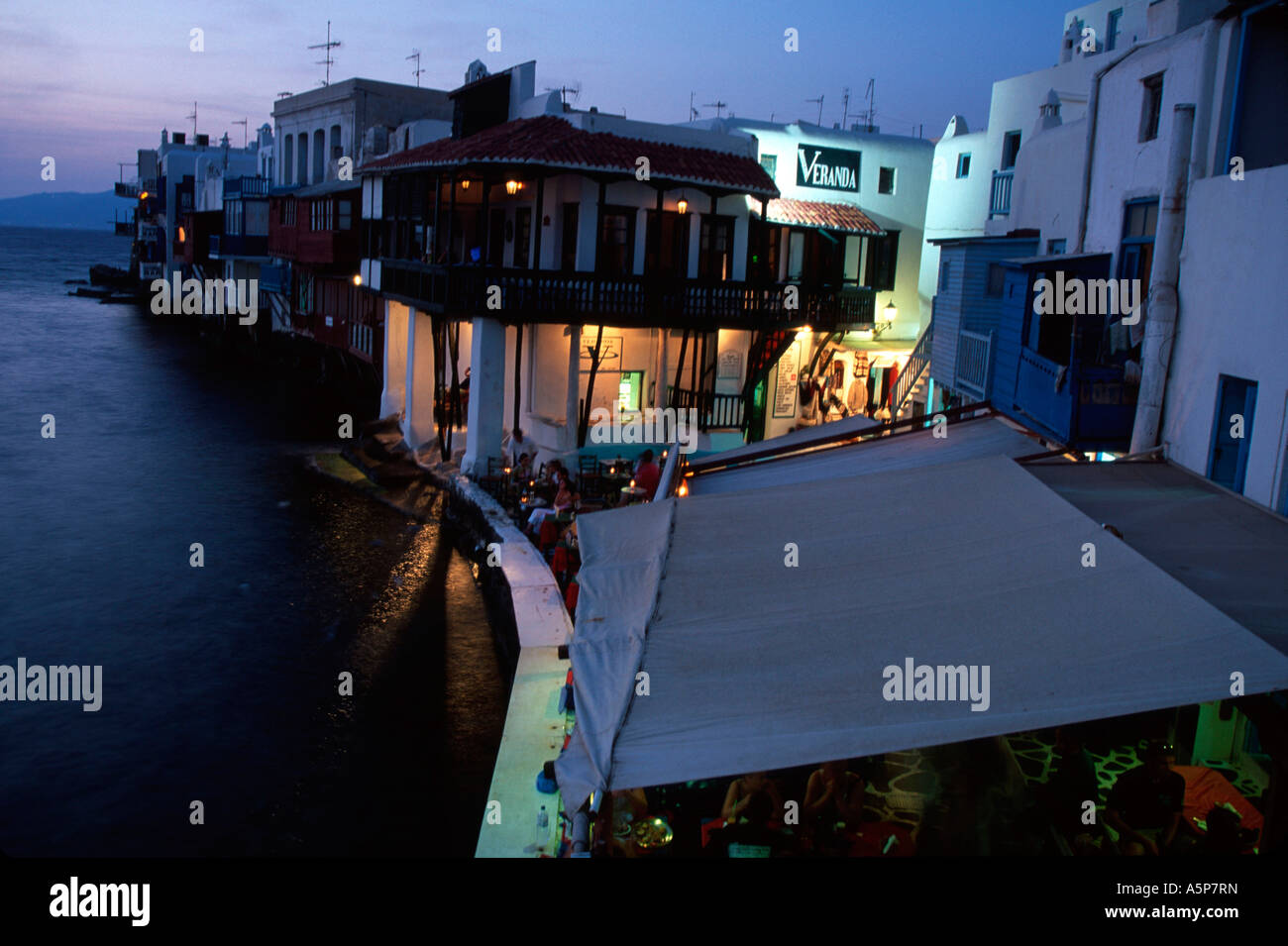 La petite Venise / Mykonos Banque D'Images