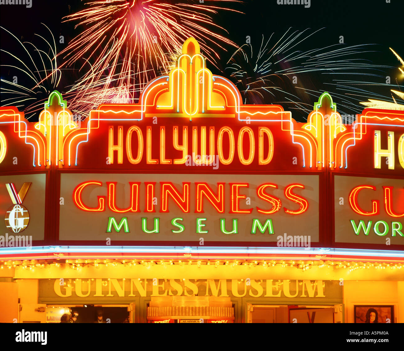 Hollywood, Californie en néon le long de Hollywood Boulevard Banque D'Images