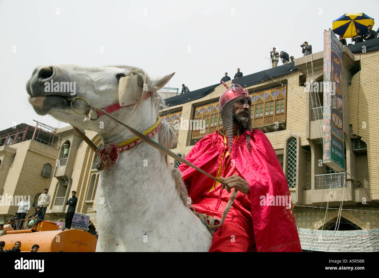 Procession islamique du cheval blanc Banque de photographies et d