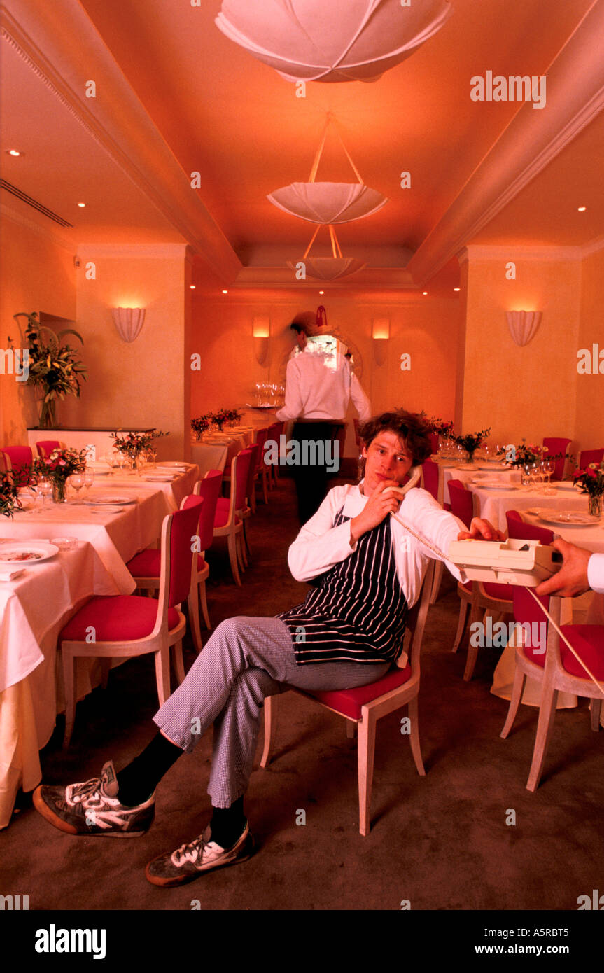 Dans la région de Marco Pierre White RESTAURANT HARVEY'S LONDON 1989 Banque D'Images