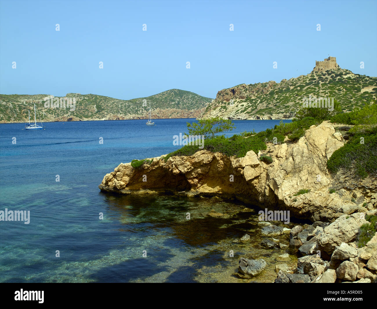 L'île de Cabrera, le Littoral Banque D'Images