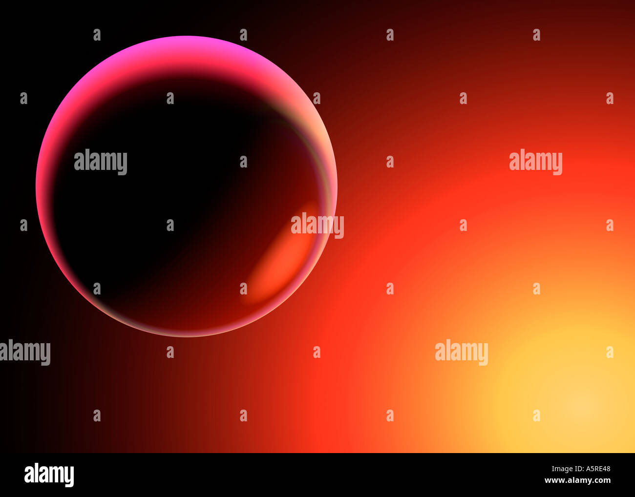 Paysage cosmique science fiction - Illustration de couverture Banque D'Images