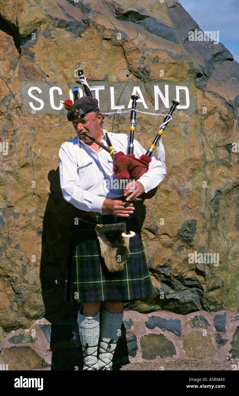 Piper sac à frontière écossaise dans carter bar Ecosse Grande-Bretagne Banque D'Images