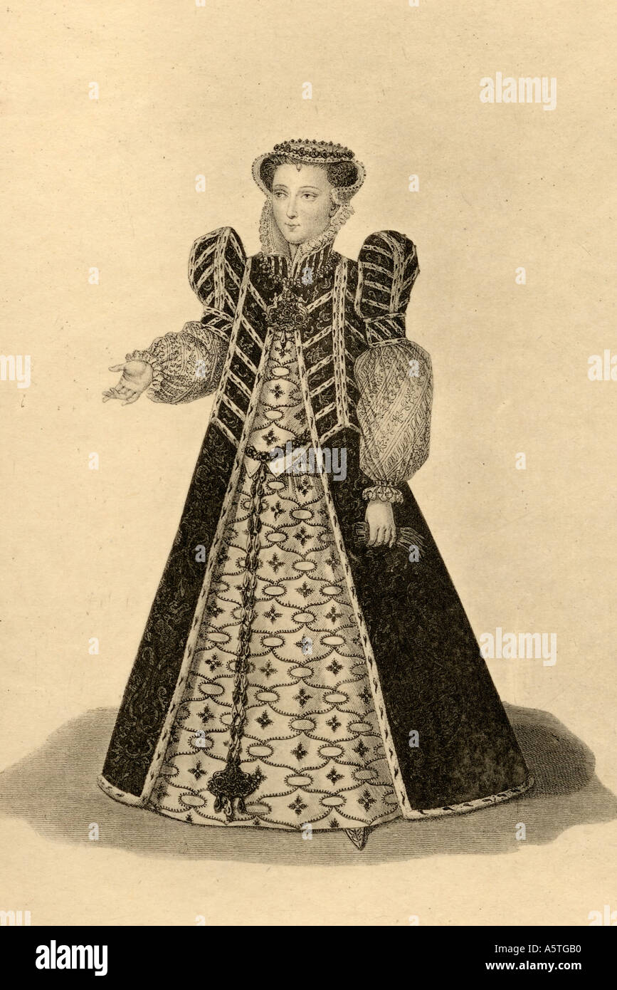 Catherine de Médicis, 1519 - 1589 Née Caterina Maria Romola de Medici. La noblesse italienne et de la reine de France en tant qu'épouse de Henri II de France. Banque D'Images