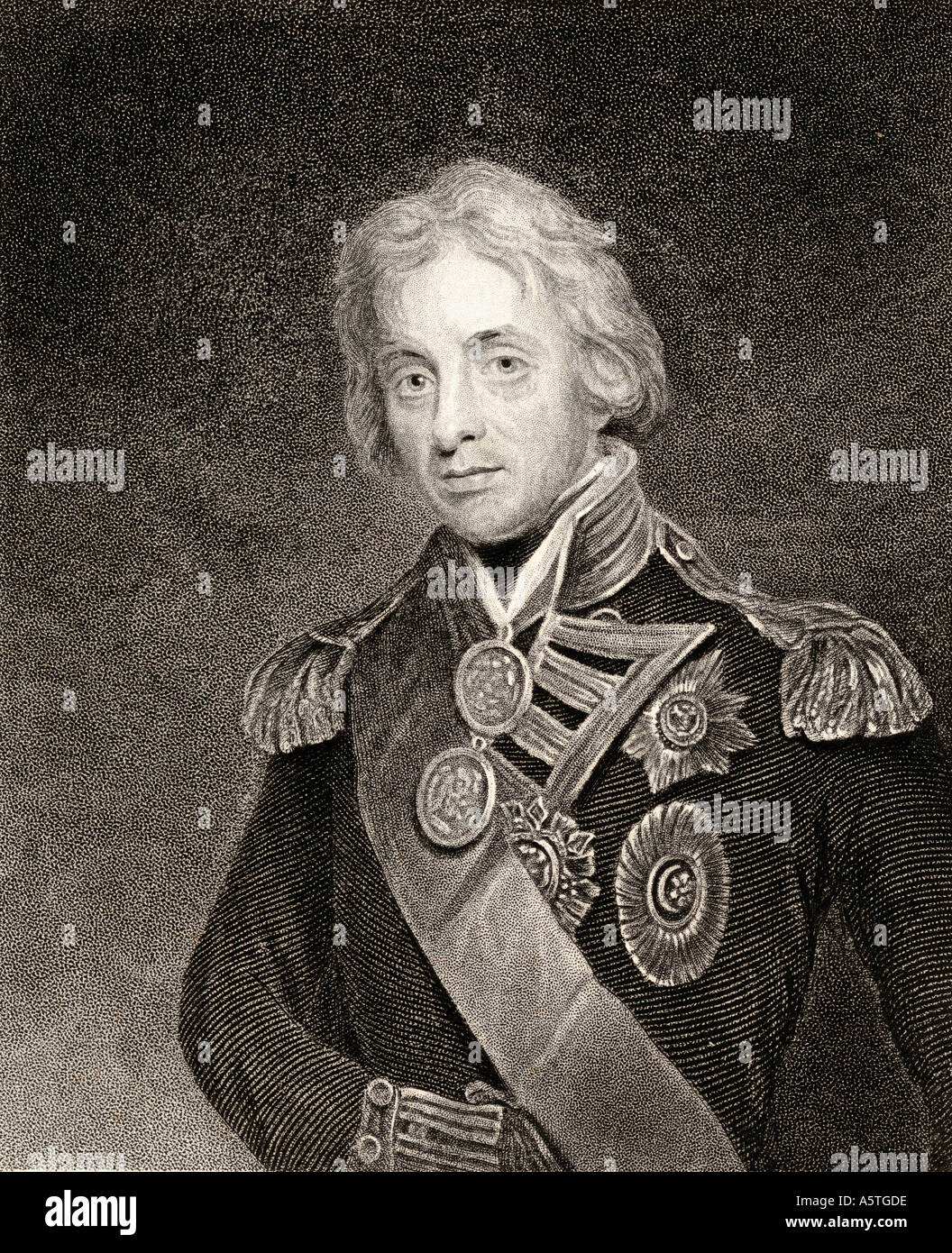 Horatio Nelson, 1er vicomte Nelson, duc de Bronte, 1758 - 1805. Le commandant de la marine britannique. Banque D'Images