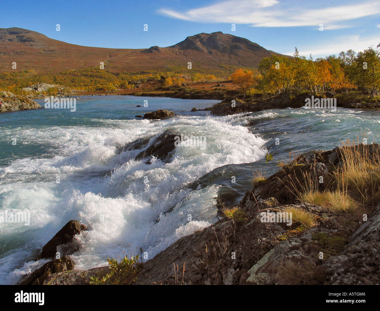 Le tournant de la saison d'été indien Norvège Jotunheimen Banque D'Images