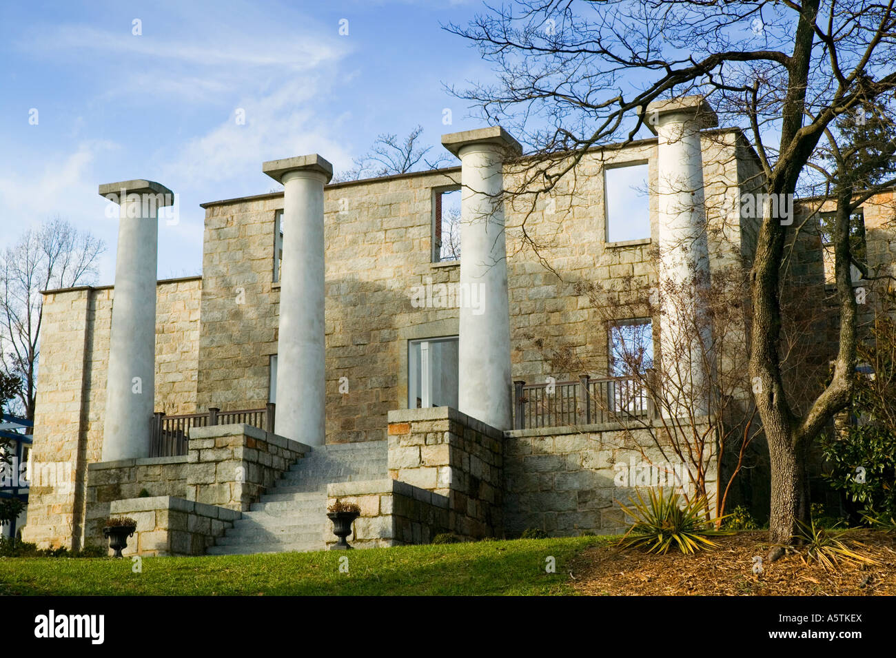 Ruines de la Renaissance grecque de l'Institut féminin Patapsco Ellicott City dans le Maryland Howard Comté Banque D'Images