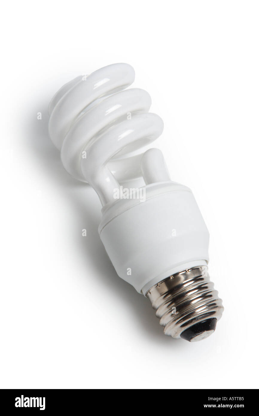 L'efficacité énergétique de l'ampoule fluorescente compacte Banque D'Images