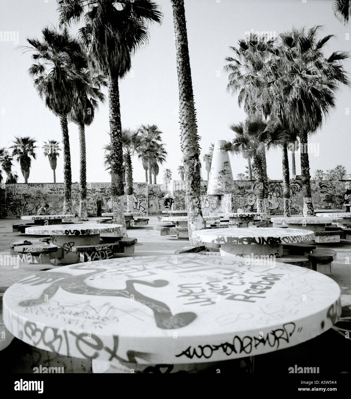 La culture moderne. Parc Graffiti dans Venice Beach à Los Angeles en Californie aux États-Unis d'Amérique. Voyages USA Banque D'Images