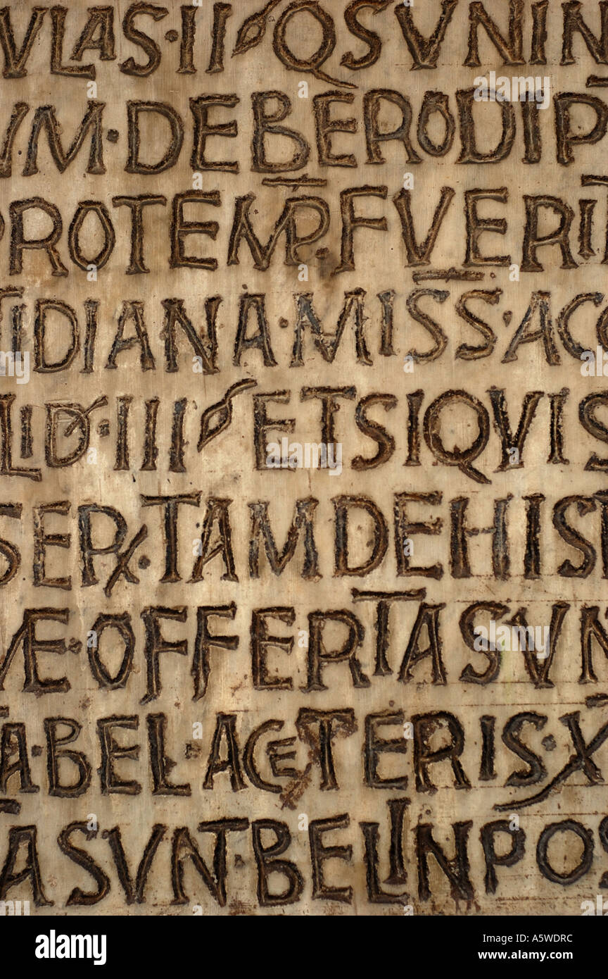 Inscription, Rome, Italie Banque D'Images