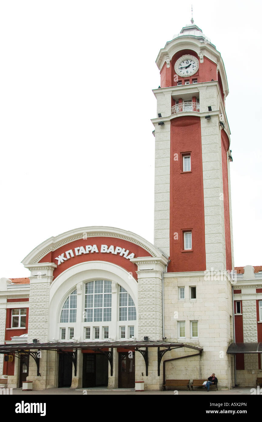 La gare de Varna sur la côte de la mer Noire est de l'Europe Bulgarie Ville Banque D'Images