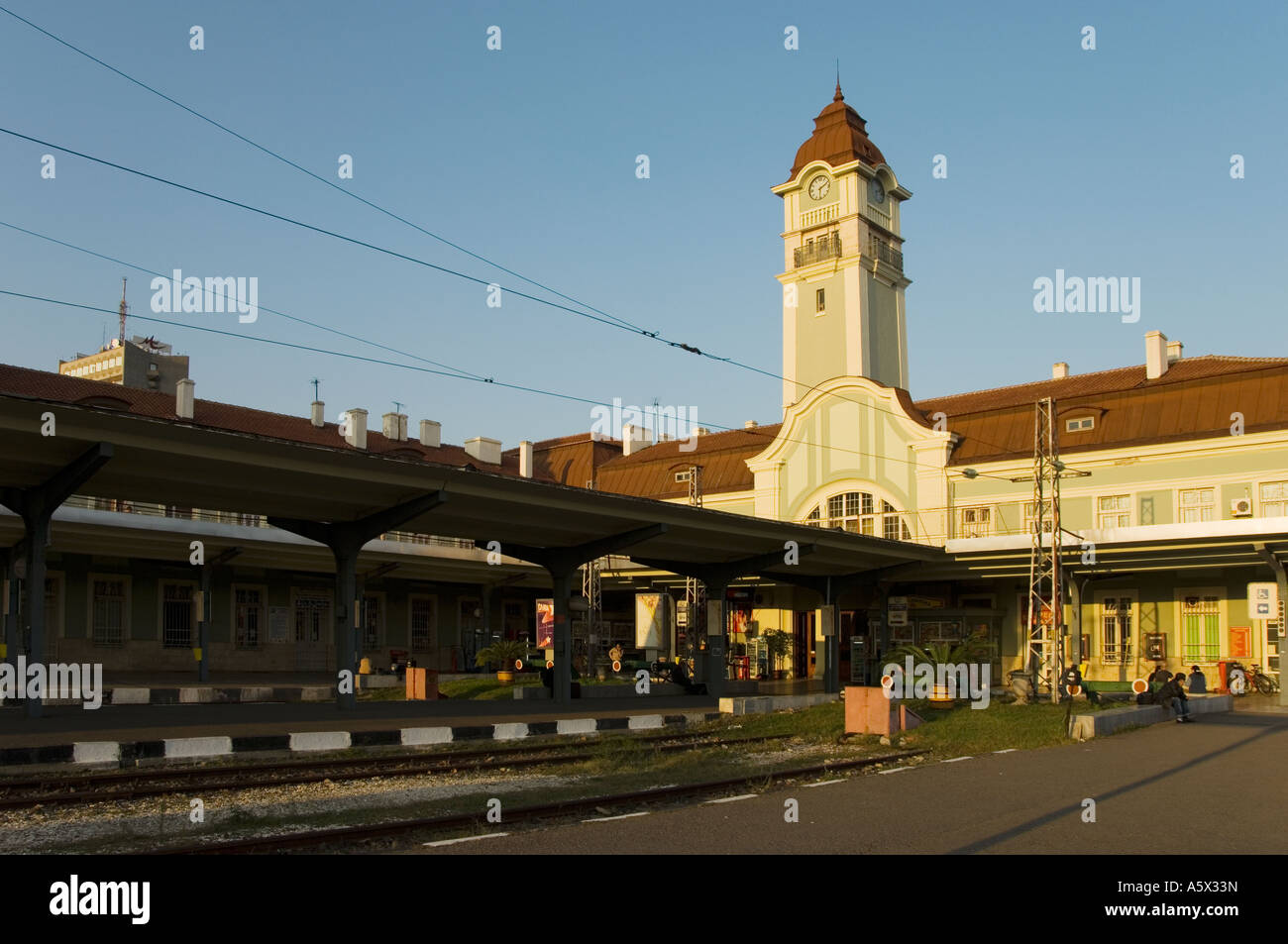La gare de Burgas sur la côte de la mer Noire est de l'Europe Bulgarie Ville Banque D'Images