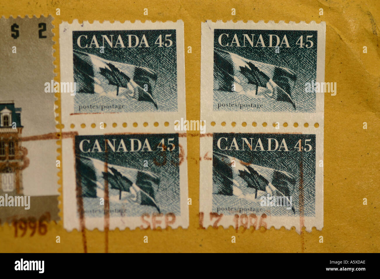 Timbres-poste Canada canadien Banque D'Images