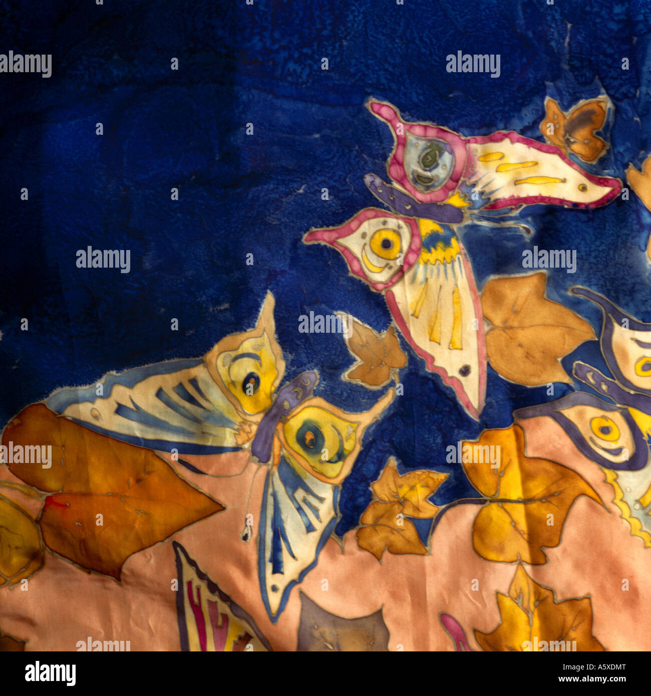 Les papillons en soie peint sur la Malaisie Banque D'Images