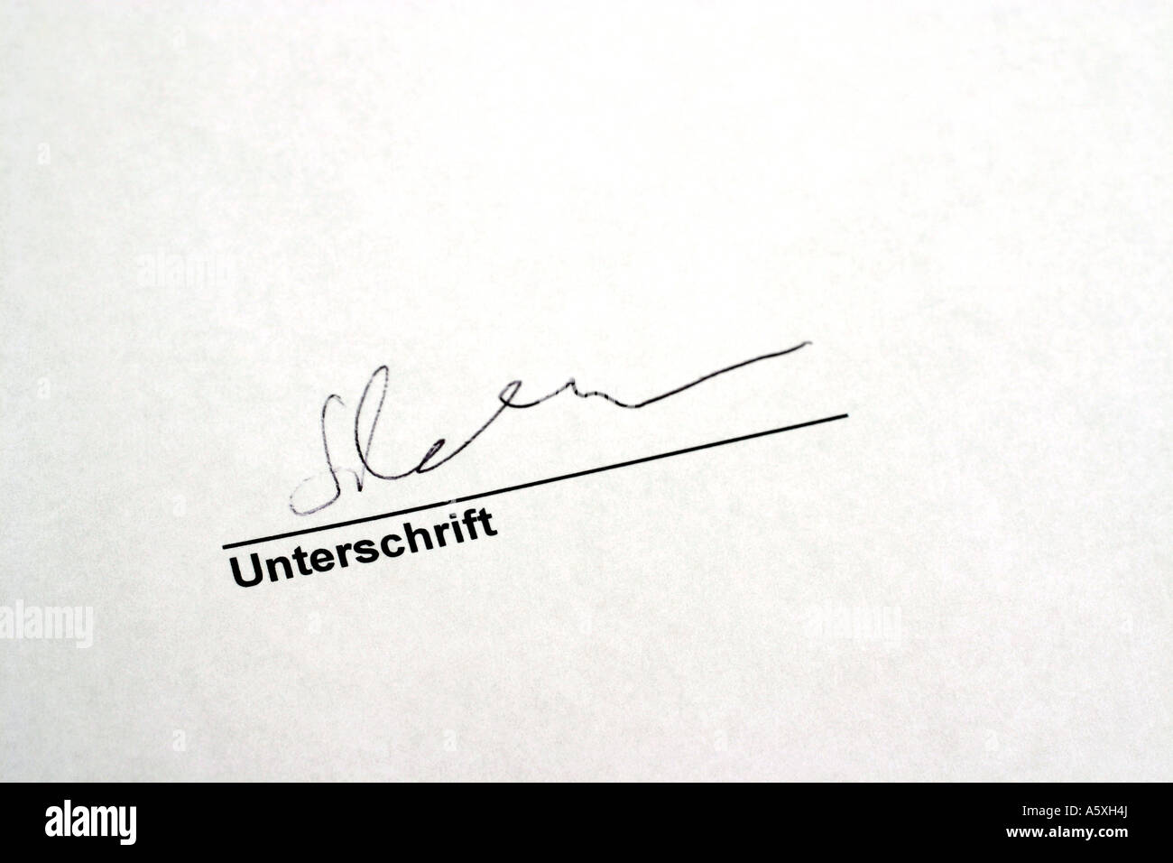 Signature close up Banque D'Images