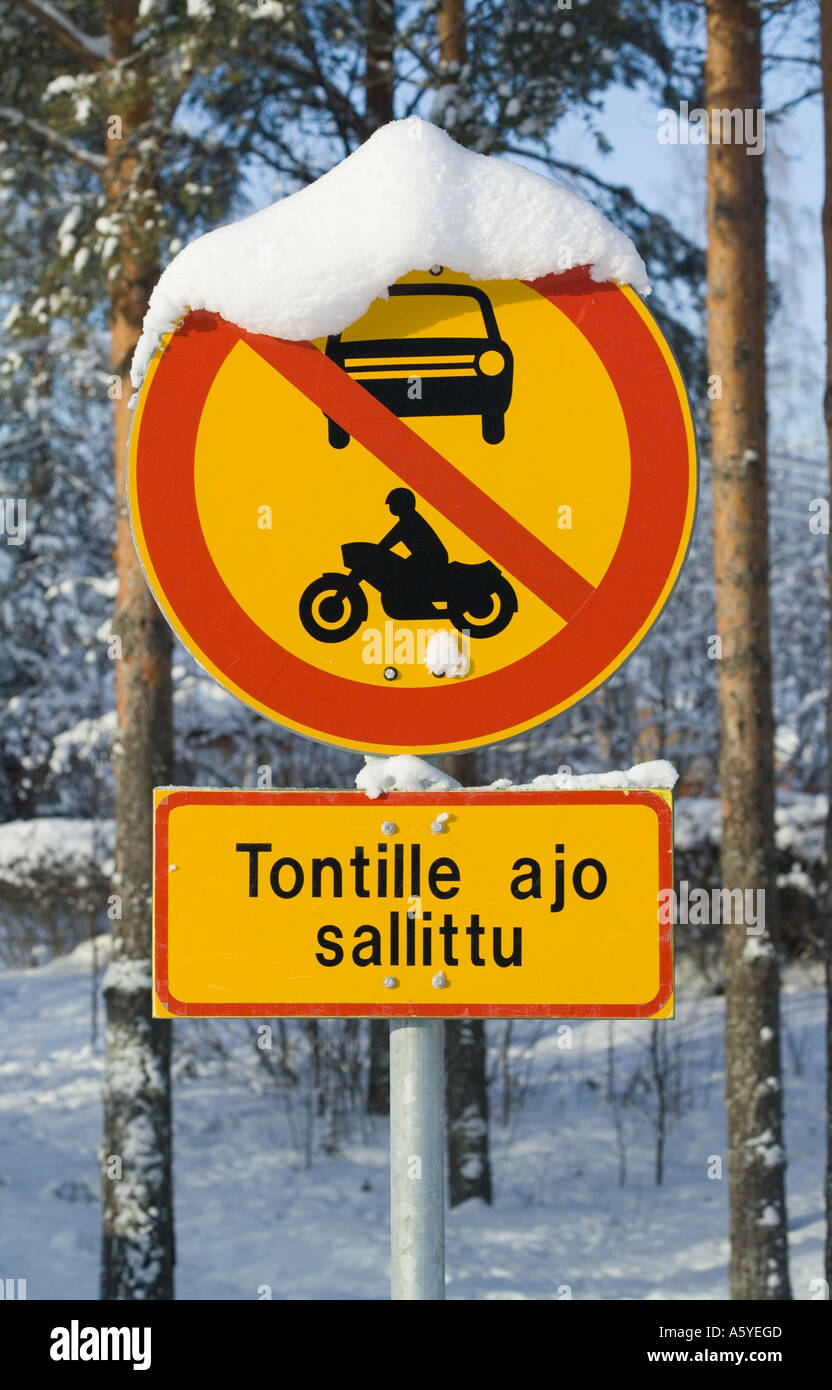 Pas d'entrée pour les véhicules à moteur traffic sign Banque D'Images