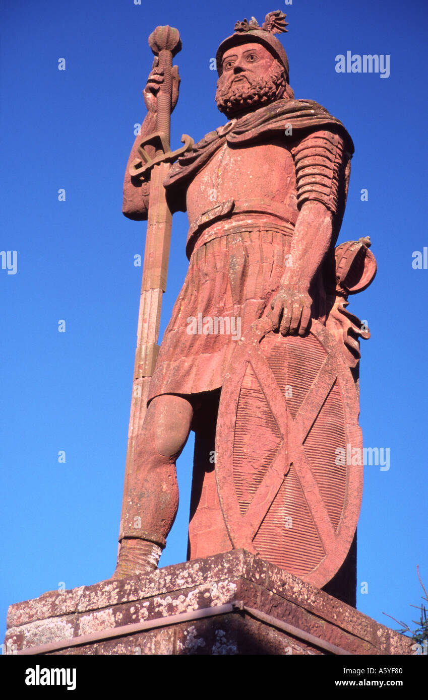 Wallace Statue, Dryburgh, Scottish Borders Banque D'Images