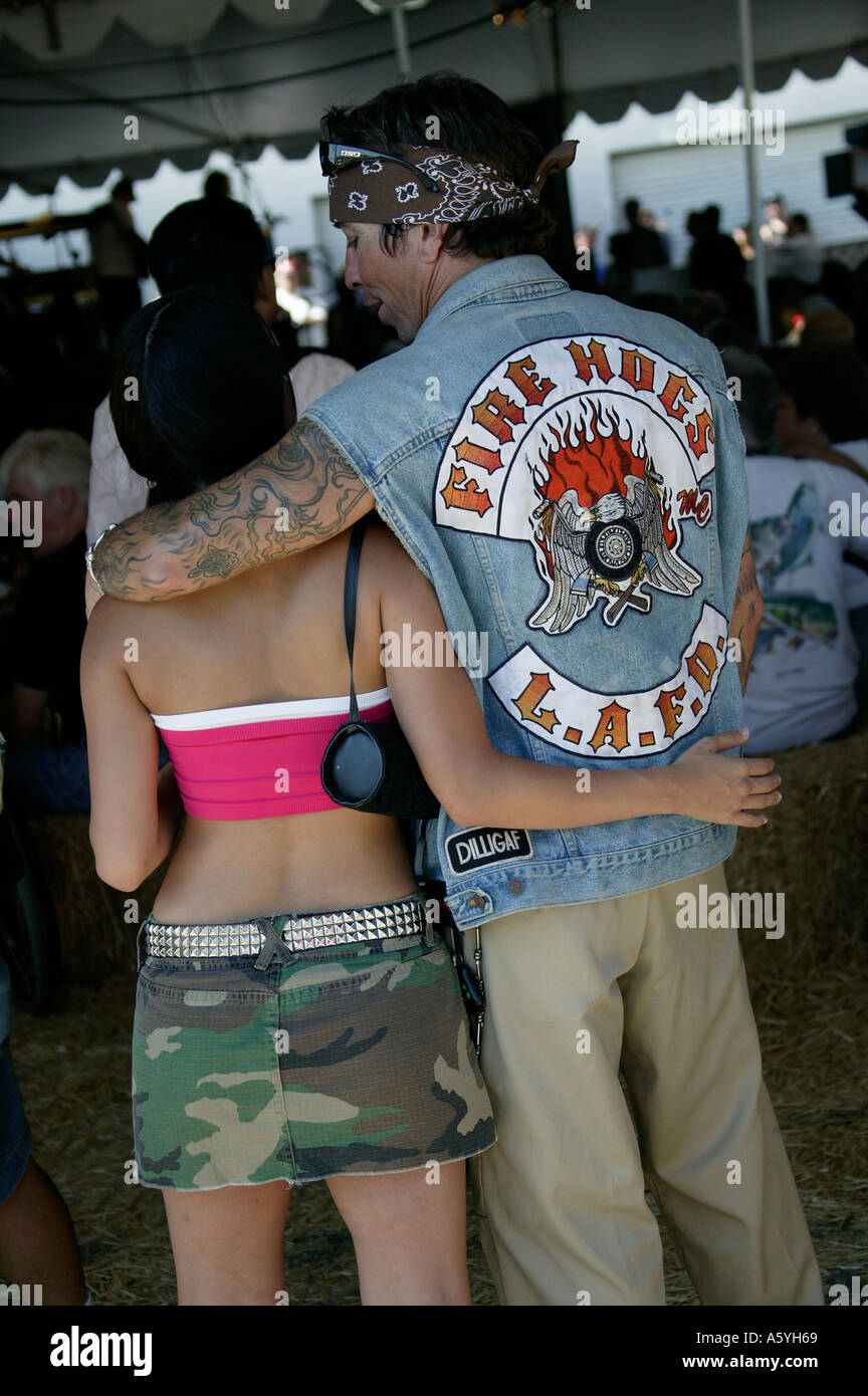 HELLS ANGEL COUPLE Banque D'Images