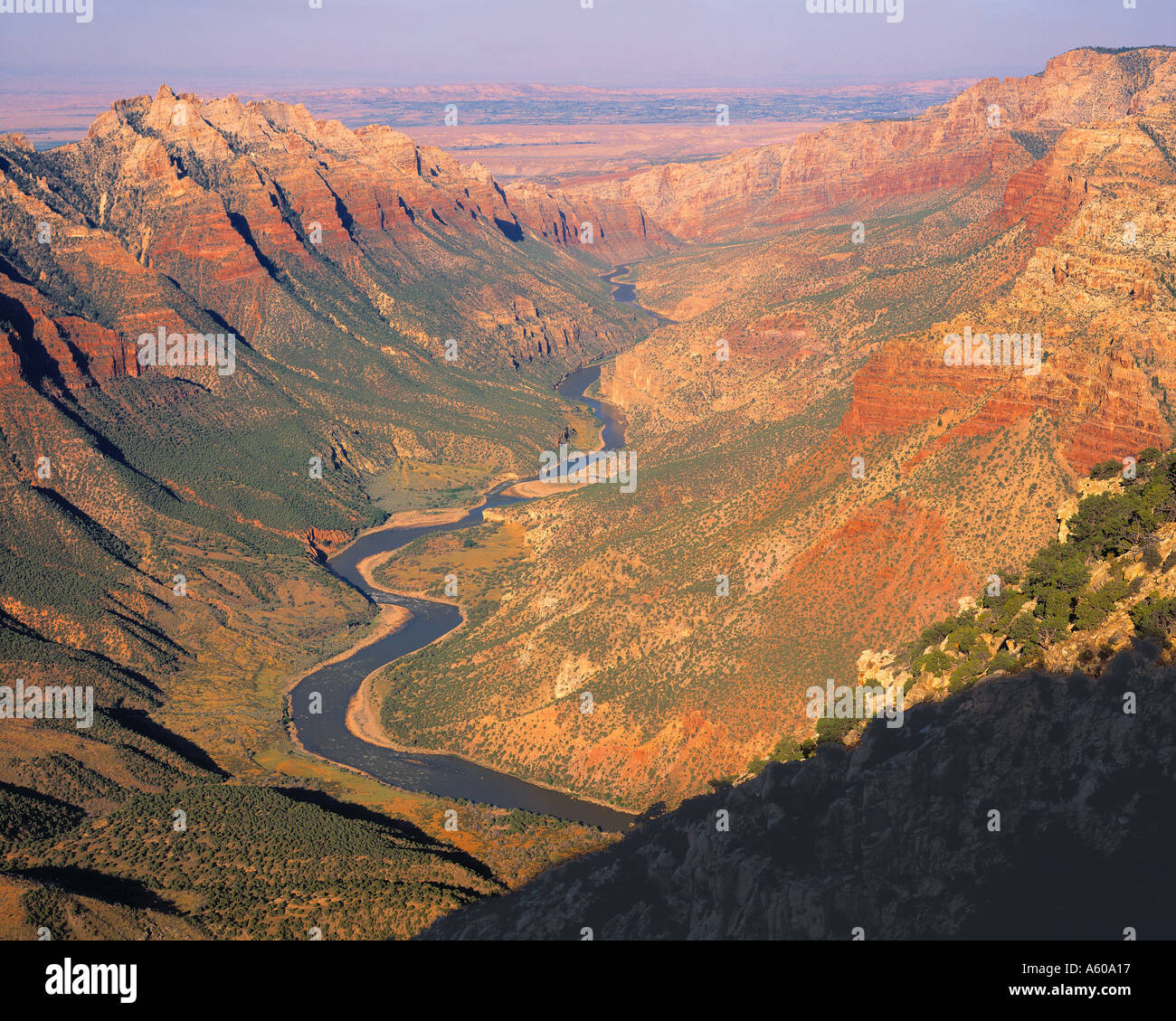 Lever du soleil à Split montagne Canyon Dinosaur National Monument Utah Banque D'Images