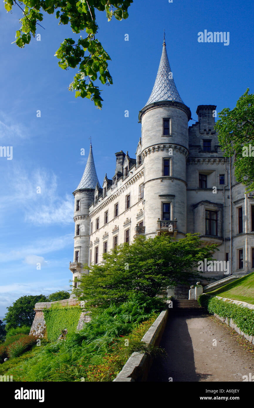 Dunrobin Castle, near Golspie, Sutherland, Scotland Panoramic Banque D'Images