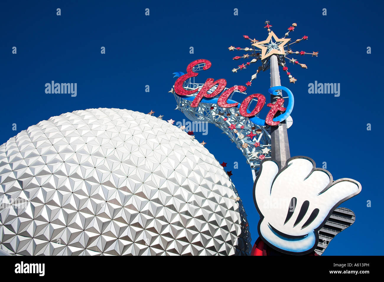 Spaceship Earth, EPCOT Center, Disney World, Orlando, Floride, USA Banque D'Images