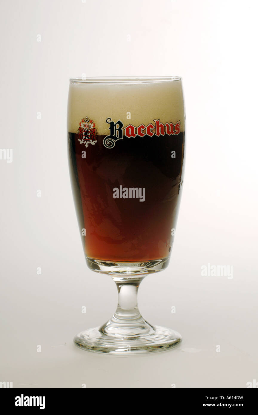 Verre de bière Bacchus Belgique Banque D'Images