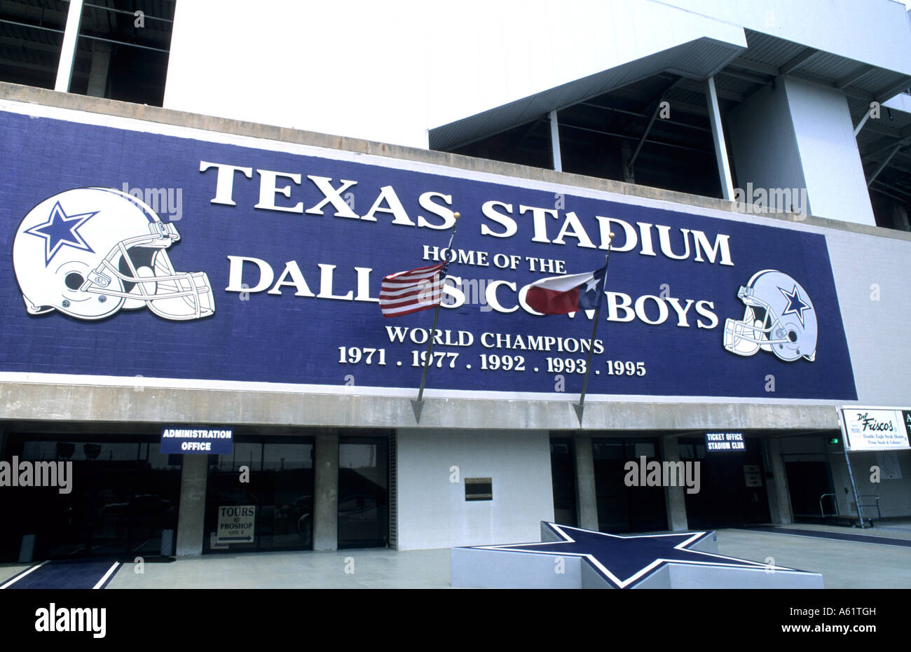 Sports professionnels célèbres à Irving au Texas de Dallas Texas Stadium accueil des Dallas Cowboys Banque D'Images