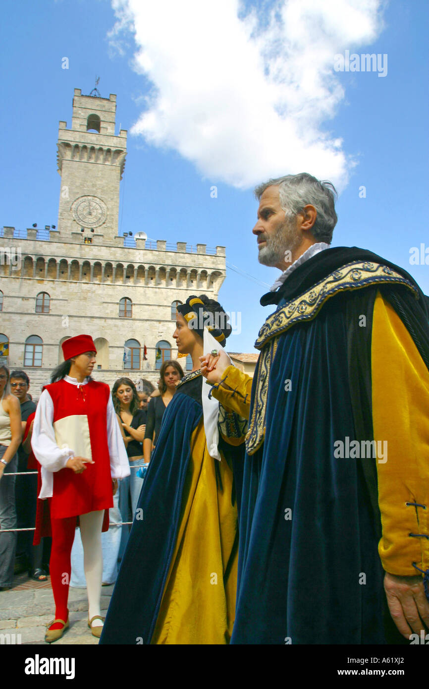 Bravio delle Botti fête Montepulciano Toscane Italie Banque D'Images