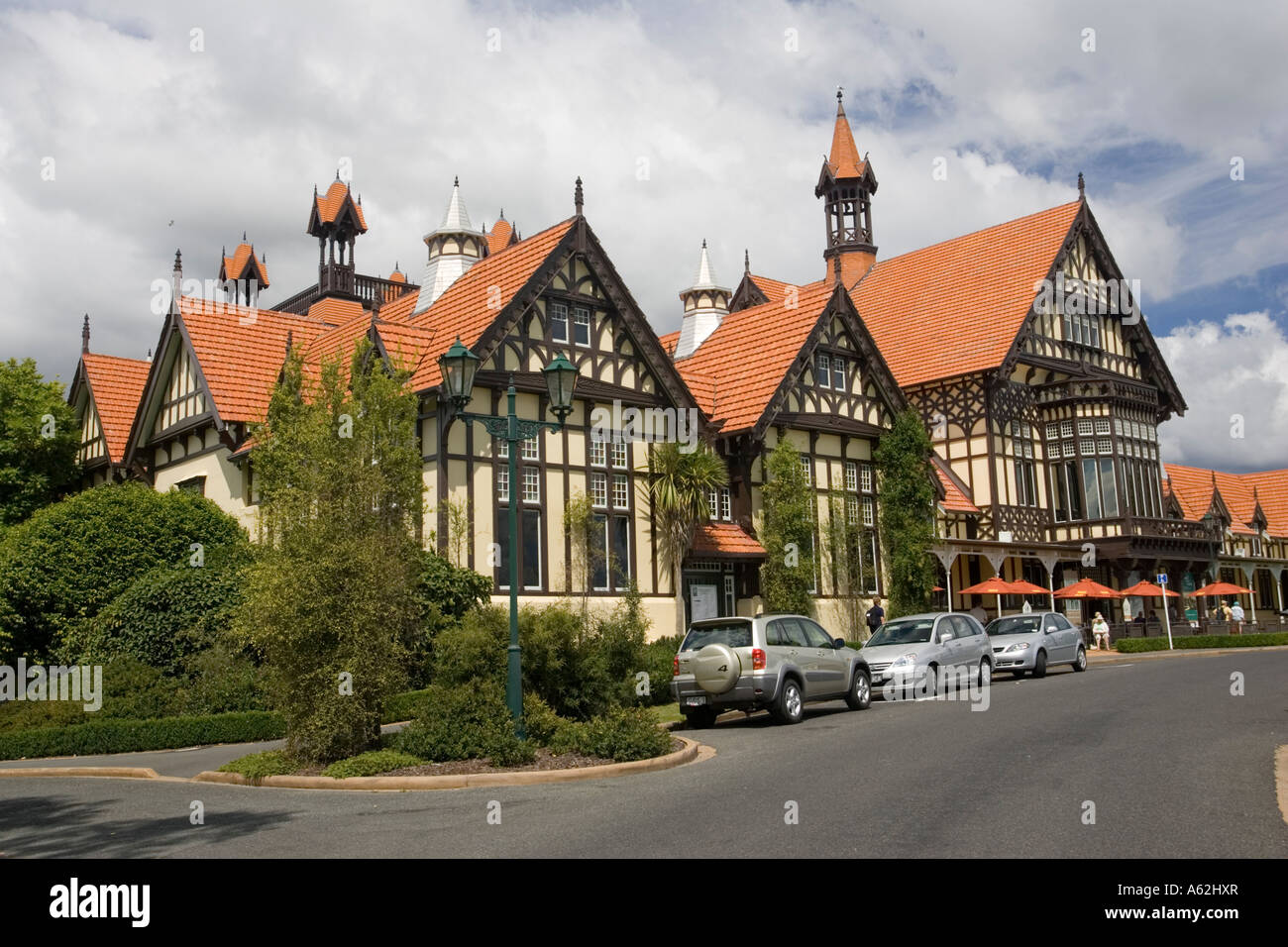 Musée d'art et d'histoire Jardins du gouvernement Rotorua Nouvelle Zélande Île du Nord Banque D'Images