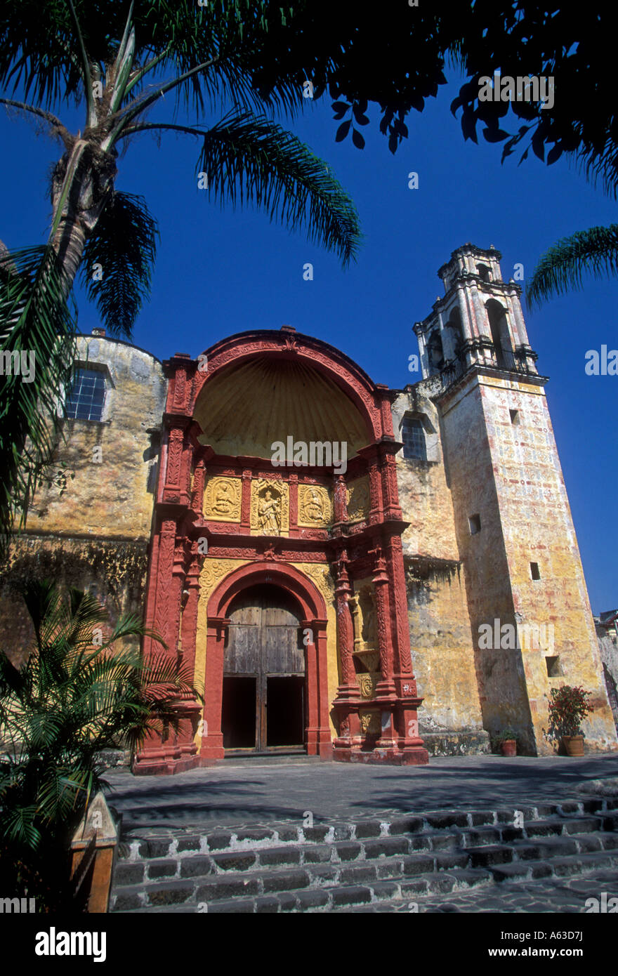 Temple du Troisième Ordre, Cathédrale, Cuernavaca, Morelos, Mexique de l'État Banque D'Images