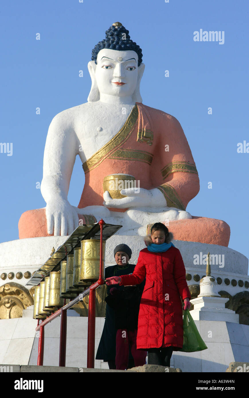 La Mongolie, statue de Bouddha à Darkhan Banque D'Images