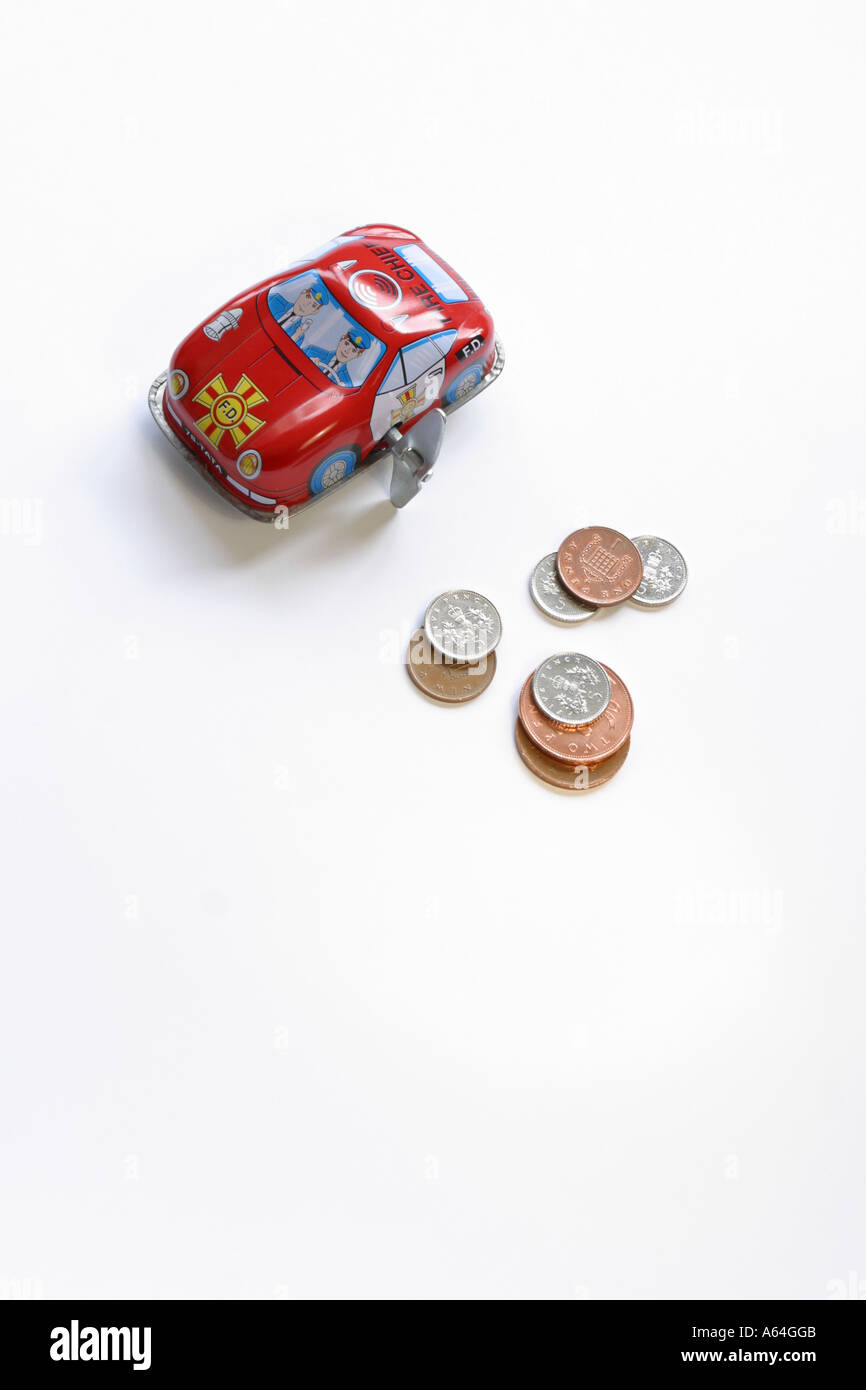 Petite voiture et pièces Banque D'Images