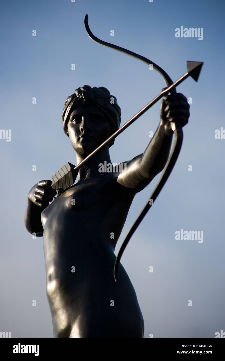 Hyde Park Londres Angleterre Statue Archer Banque D'Images