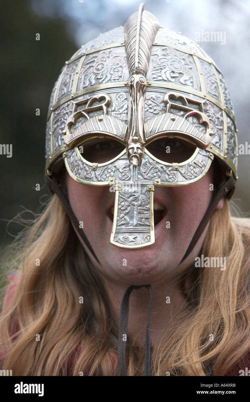 Le Viking Re faite à York en Angleterre qui a eu lieu en février Banque D'Images