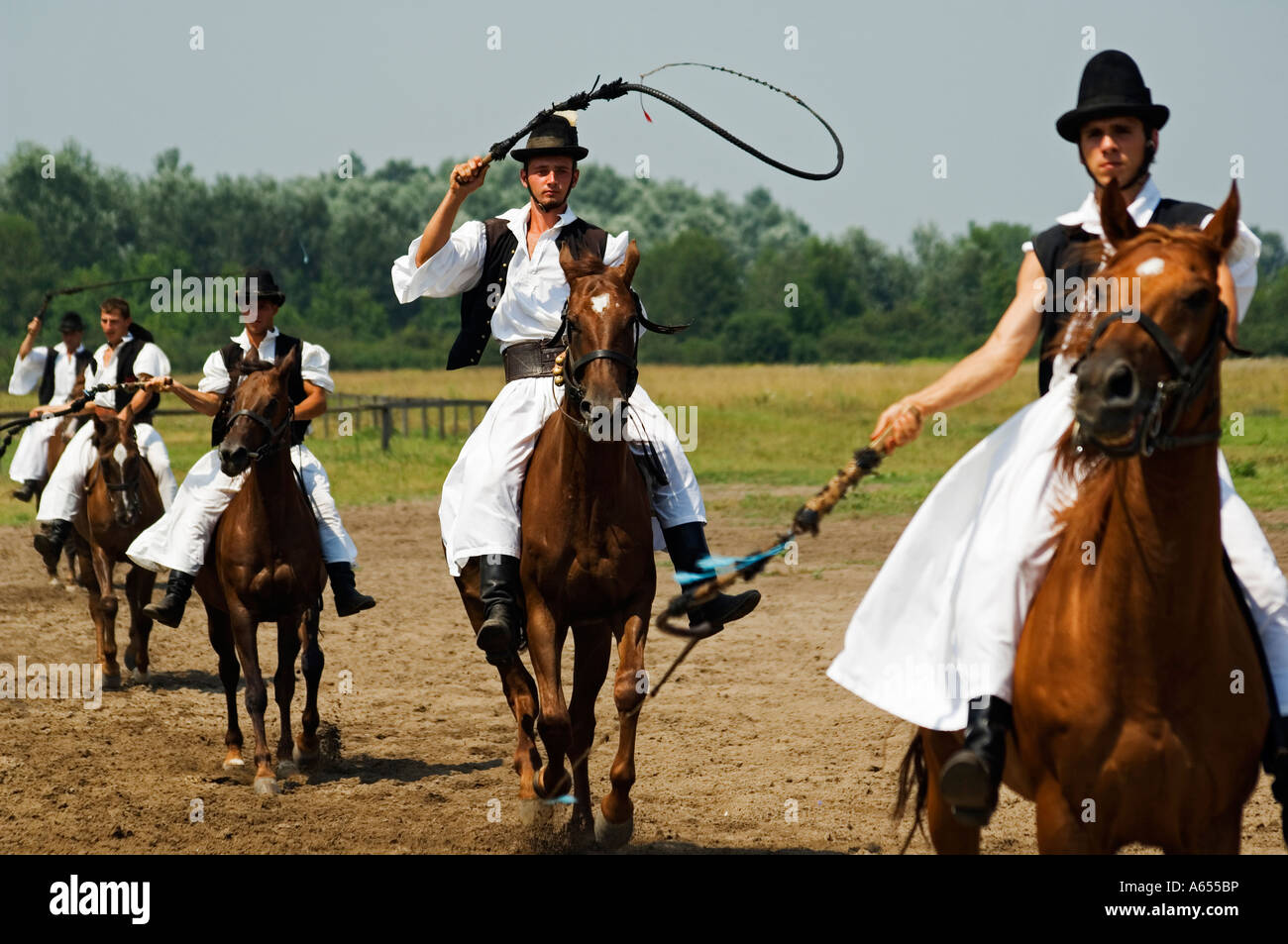 Horse Show Cowboy hongrois Banque D'Images