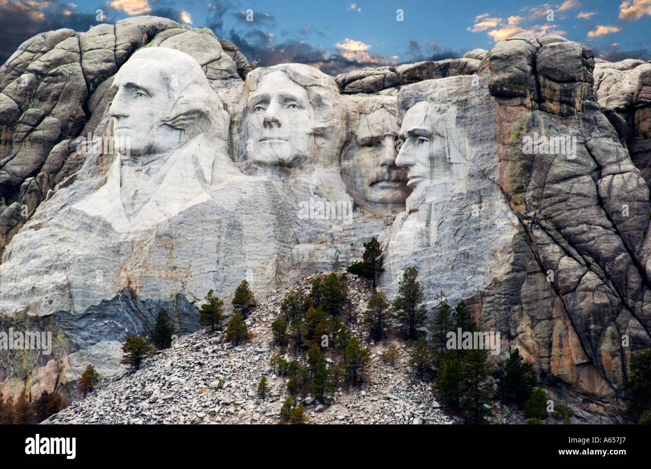 Mount Rushmore National Memorial le Dakota du Sud USA Banque D'Images