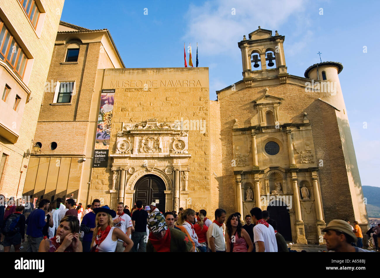 En dehors de la Navarre Musée San Fermin Festival de courses de taureaux Banque D'Images