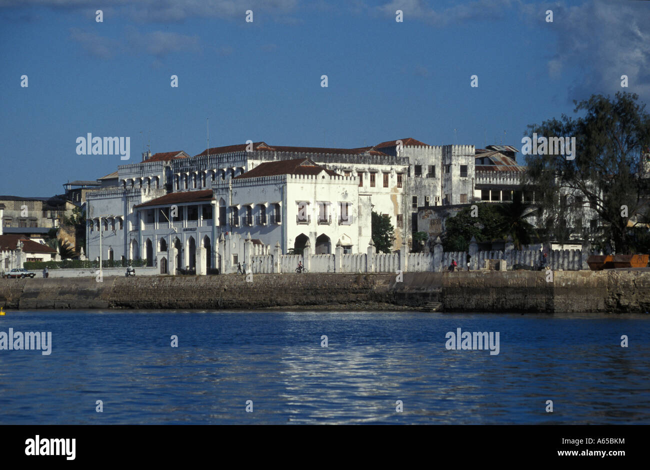 Zanzibar waterfront le musée du palais a été construit à la fin des années 1890 pour la famille du Sultan de Zanzibar Stone Town, Tanzanie Banque D'Images