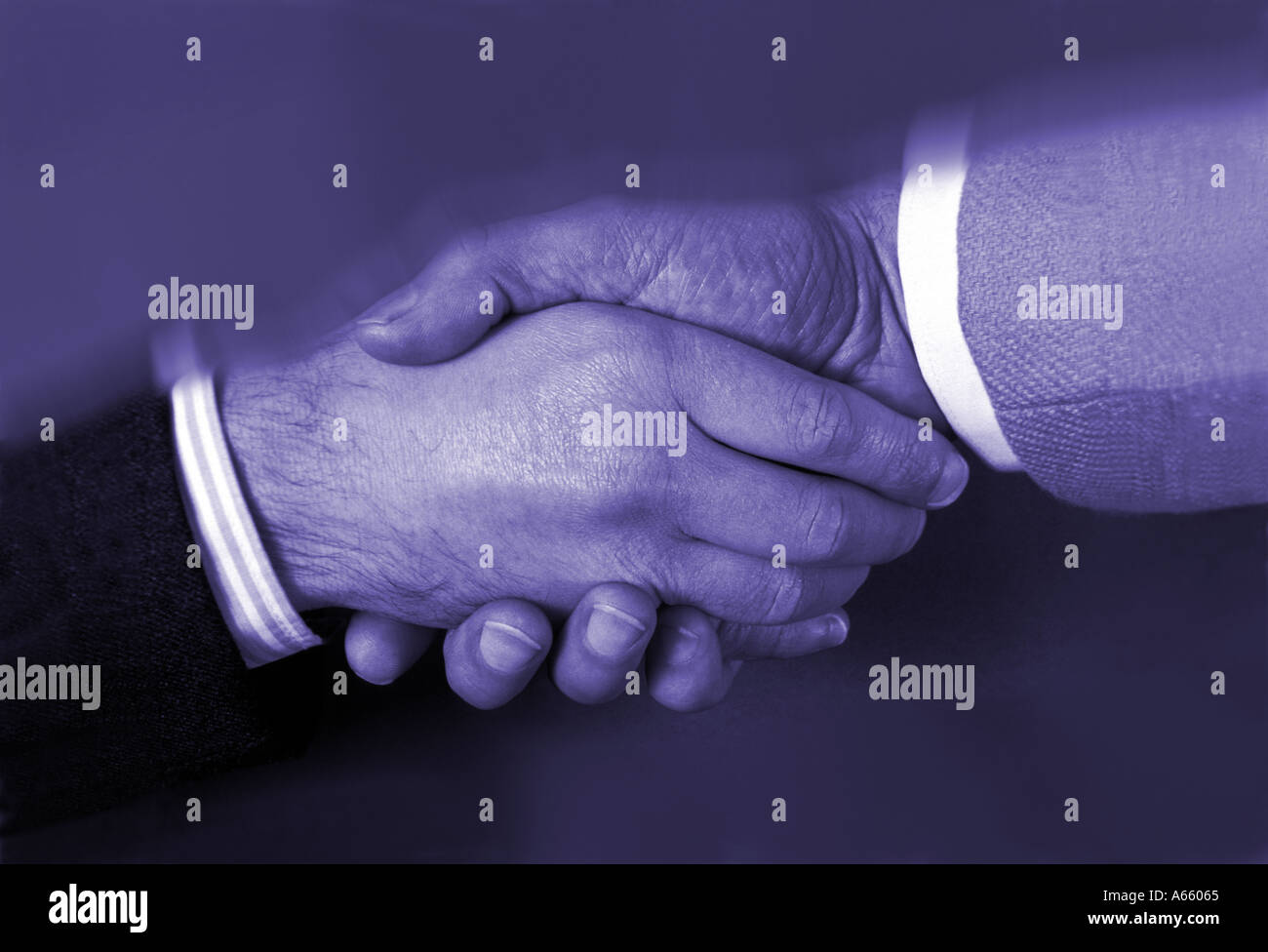Poignée de main entre deux hommes d'affaires Banque D'Images