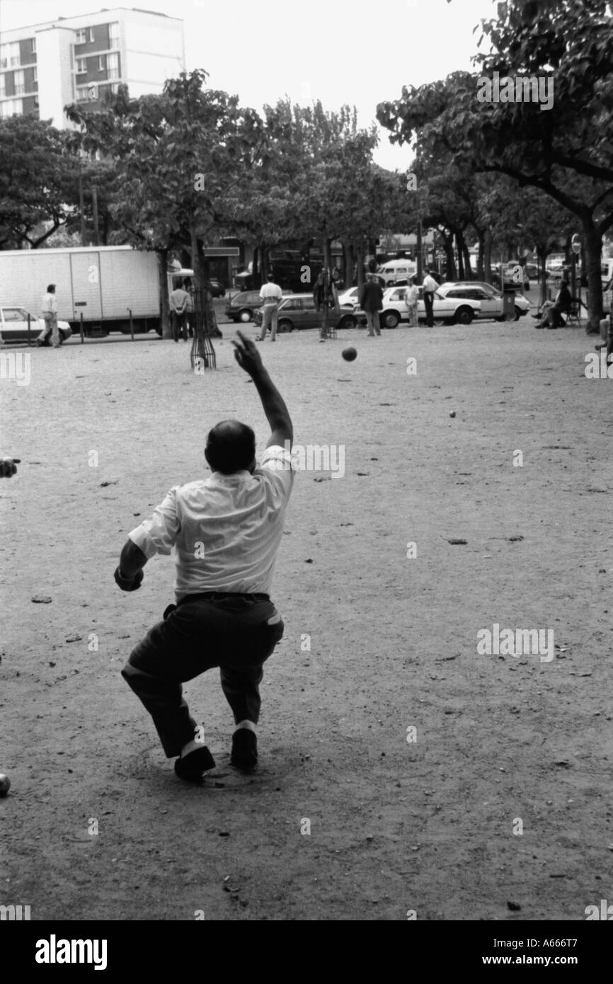 Un homme boulodrome Banque D'Images